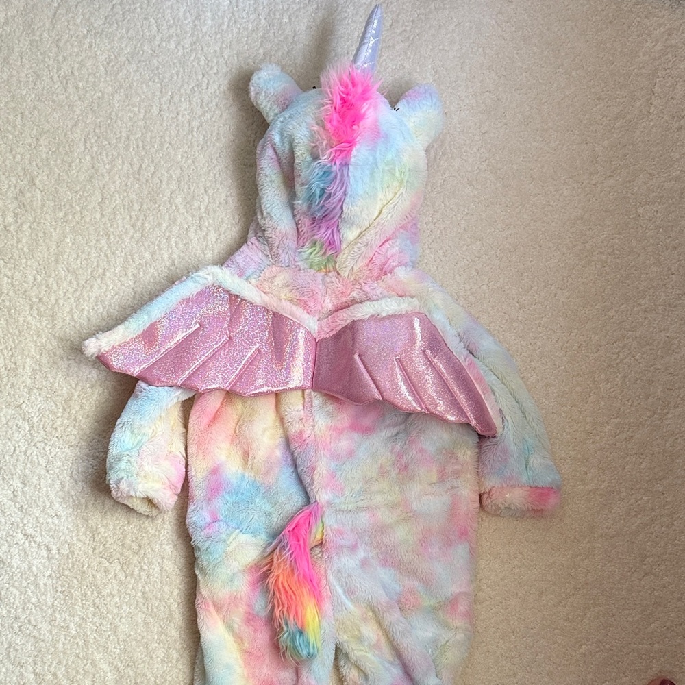Target Kids Unicorn Costume - Pastel Rainbow (Pink Hood) - Picture 6 of 8